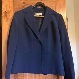 Kasper Women's Royal Blue Single-Button Blazer